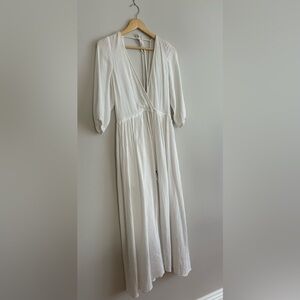 Boho Long Sleeve White Dress - Australian label Bird & Knoll